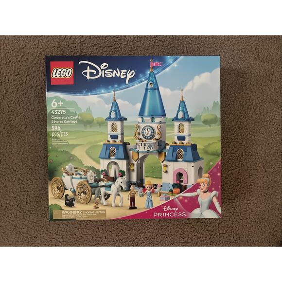 LEGO Disney Princess Cinderella's Castle & Horse Carriage Playset 43275 Set New